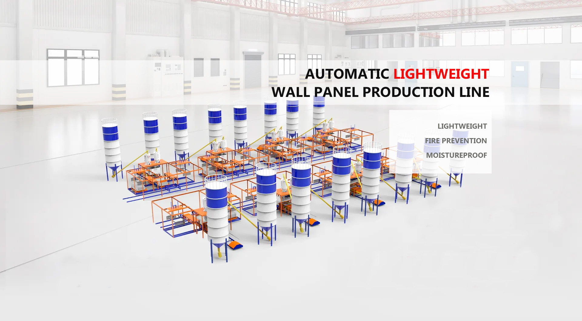 Automatisk lette veggpanelmaskin